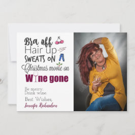 Tarjeta Festiva Navidades de vino que se fueron de beber divertido