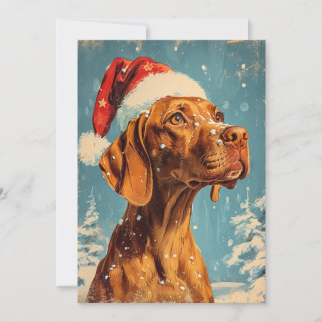 Tarjeta Festiva Navidades de Vizsla (Anverso)