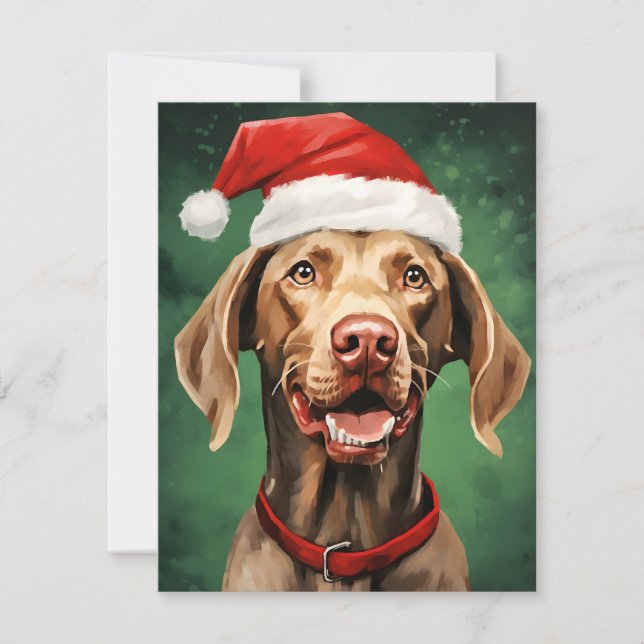 Tarjeta Festiva Navidades de Vizsla (Anverso)