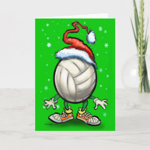 Tarjeta Festiva Navidades de voleibol