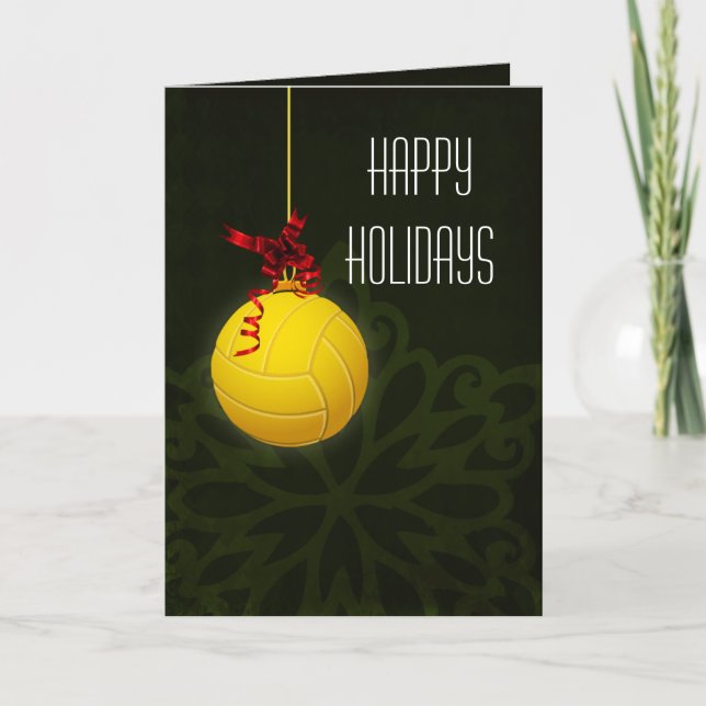 Tarjeta Festiva navidades de voleibol (Anverso)