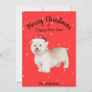 Tarjeta Festiva Navidades de West Highland Terrier