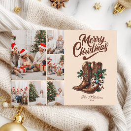 Tarjeta Festiva Navidades de Western Bow & Boots 6 Foto