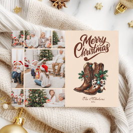 Tarjeta Festiva Navidades de Western Bow & Boots 7 Foto