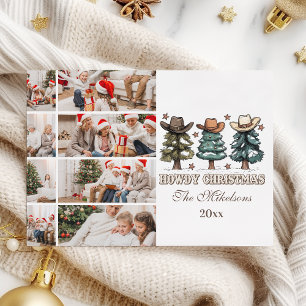 Tarjeta Festiva Navidades de Western Howdy 8 foto