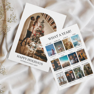 Tarjeta Festiva Navidades de What a Year 12 Photos Minimalistas