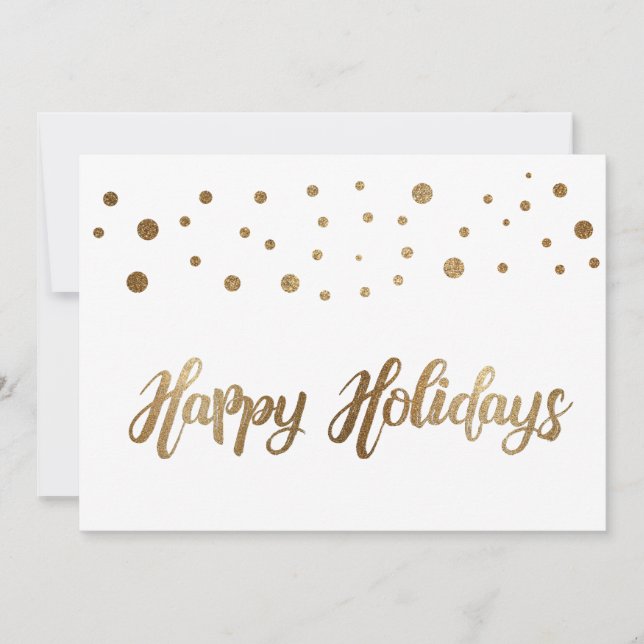 Tarjeta Festiva Navidades de White Gold Happy Holidays Company (Anverso)