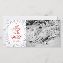 Tarjeta Festiva Navidades de Winter Berries festejan a un lado