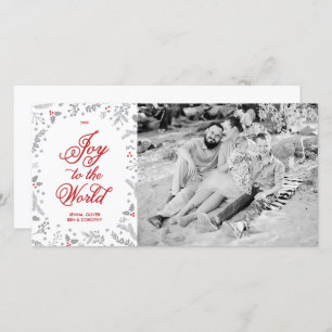 Tarjeta Festiva Navidades de Winter Berries festejan a un lado