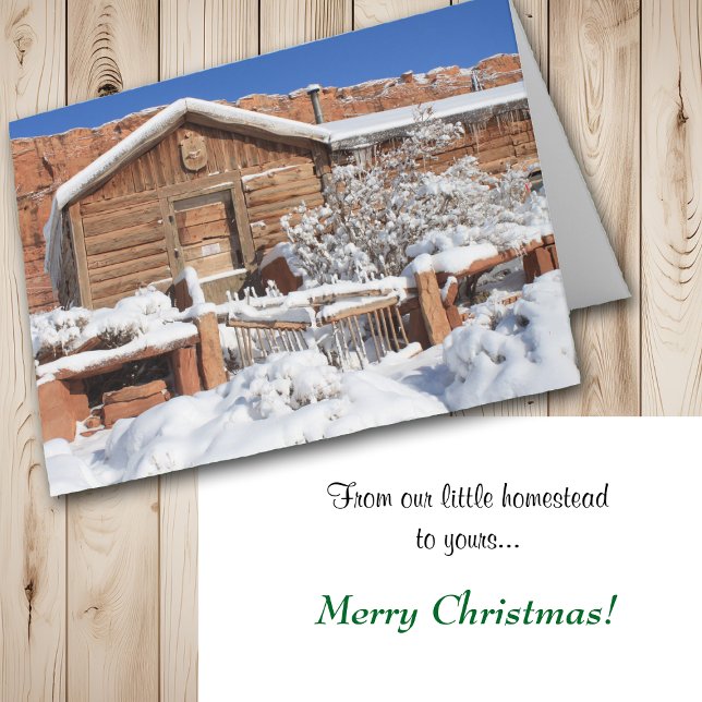 Tarjeta Festiva Navidades de Winter Homestead (Subido por el creador)