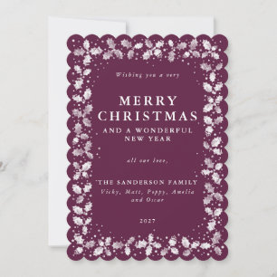 Tarjeta Festiva Navidades de Winterberry Holly+Berries Flat Non Ph