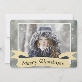 Tarjeta Festiva Navidades de Wintery One Photo