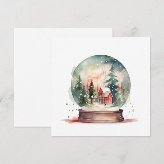 Tarjeta Festiva Navidades de Wonderland Wonderland Glass Ball (Anverso / Reverso)