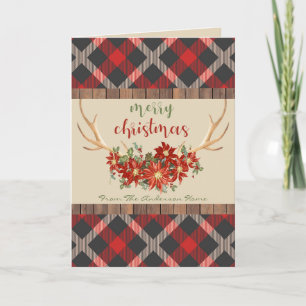 Tarjeta Festiva NAVIDADES de Woodland Antlers