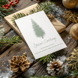 Tarjeta Festiva Navidades de Woodland Trees