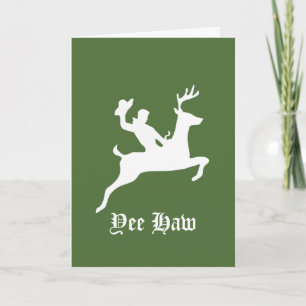 Tarjeta Festiva Navidades de Yee Haw