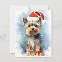 Navidades de Yorkshire Terrier pinchan arte de pin
