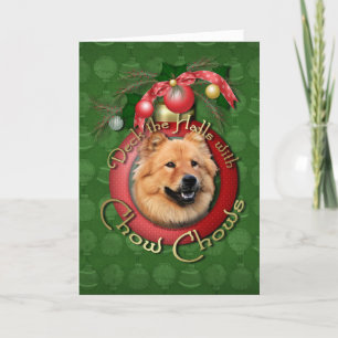 Tarjeta Festiva Navidades - Deck the Halls - Chows - Cinny