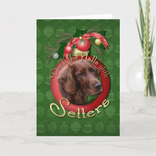 Tarjeta Festiva Navidades - Deck the Halls - Setters