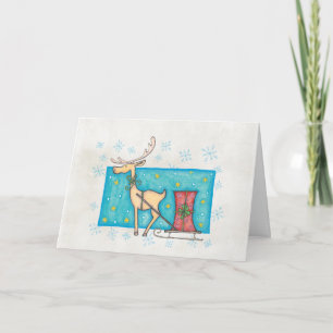 Tarjeta Festiva Navidades Deer