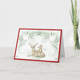 Tarjeta Festiva Navidades Deer