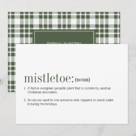 Tarjeta Festiva Navidades Definición de Mistletoe