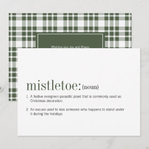 Tarjeta Festiva Navidades Definición de Mistletoe