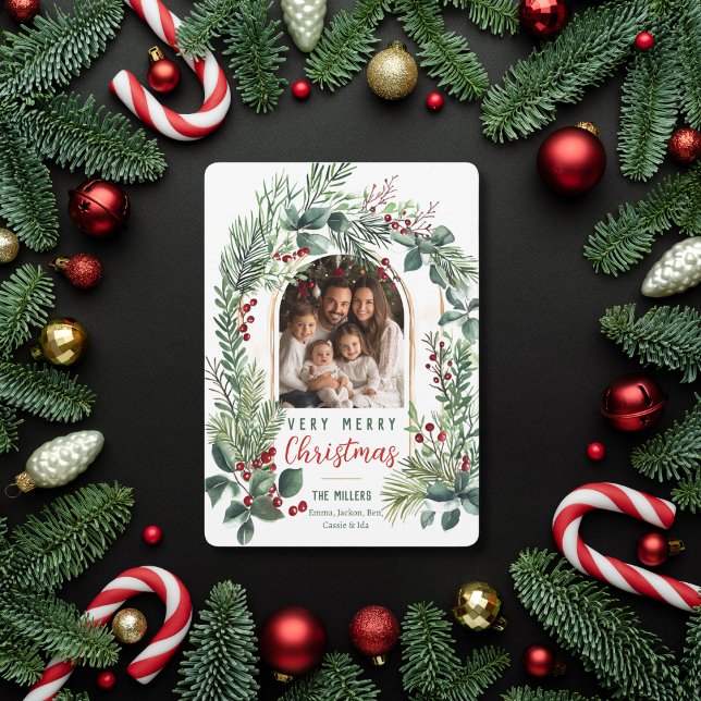 Tarjeta Festiva Navidades del Arco de la Vegetación de Agua Foto (Subido por el creador)