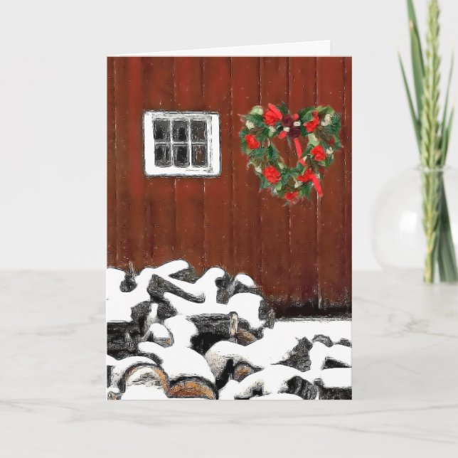 Tarjeta Festiva Navidades del Barn Rojo (Anverso)