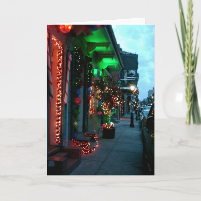 Tarjeta Festiva Navidades del barrio francés (Anverso)