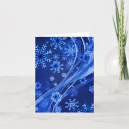 Tarjeta Festiva Navidades del Blue Winter Snowflakes