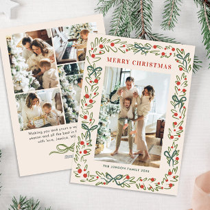 Tarjeta Festiva Navidades del Boho caprichosos de mano 5 Foto