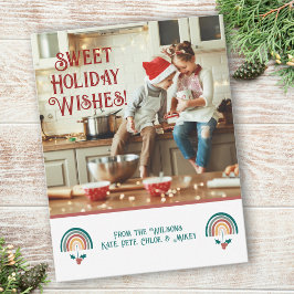 Tarjeta Festiva Navidades del Boho Rainbow