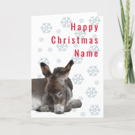 Tarjeta Festiva Navidades del burro engañoso