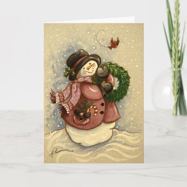 Tarjeta Festiva navidades del Cardenal de la Guerra de las Nieves  (Anverso)