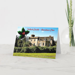 Tarjeta Festiva Navidades del Castillo Tulloch del Clan Davidson d
