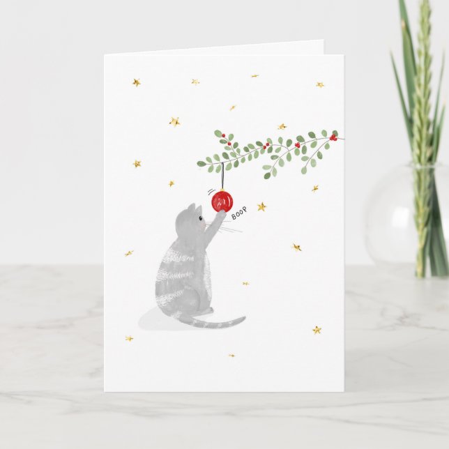 Tarjeta Festiva Navidades del Cato Divertido (Anverso)