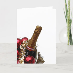 Tarjeta Festiva navidades del champagne cooler