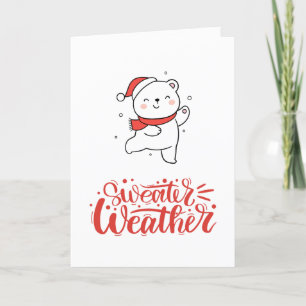 Tarjeta Festiva Navidades del clima de suero