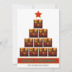 Tarjeta Festiva Navidades del Collage de árbol