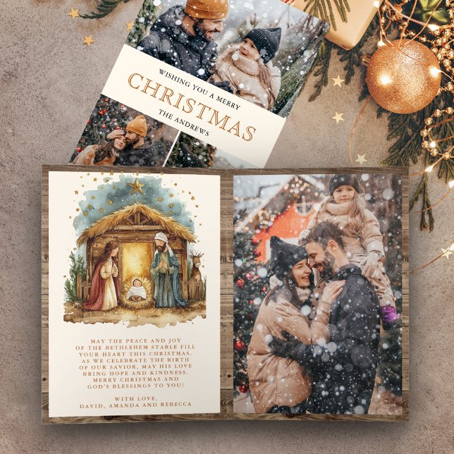 Tarjeta Festiva Navidades del Collage de fotos de la escena de la  (Subido por el creador)
