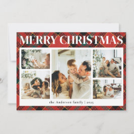 Tarjeta Festiva Navidades del Collage de fotos de Typography Class