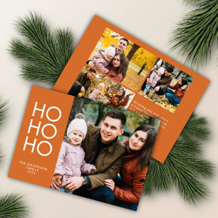Tarjeta Festiva Navidades del Collage de fotos "HO HO HO HO HO" na