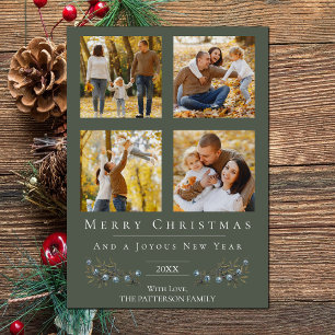 Tarjeta Festiva Navidades del Collage de fotos Jingle Bells   Gree