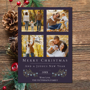 Tarjeta Festiva Navidades del Collage de fotos Jingle Bells   Mora