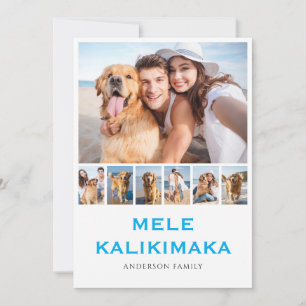Tarjeta Festiva Navidades del Collage de fotos Mele Kalikimaka 7