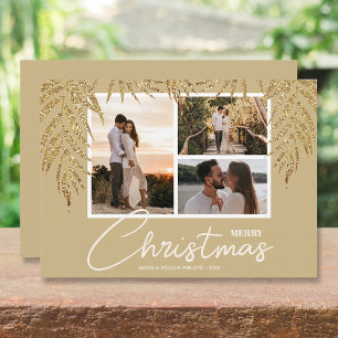 Tarjeta Festiva Navidades del Collage de fotos tropical