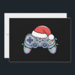 Tarjeta Festiva Navidades del controlador de videojuegos Santa Hat<br><div class="desc">Navidades del controlador de videojuegos Santa Hat Gamer</div>