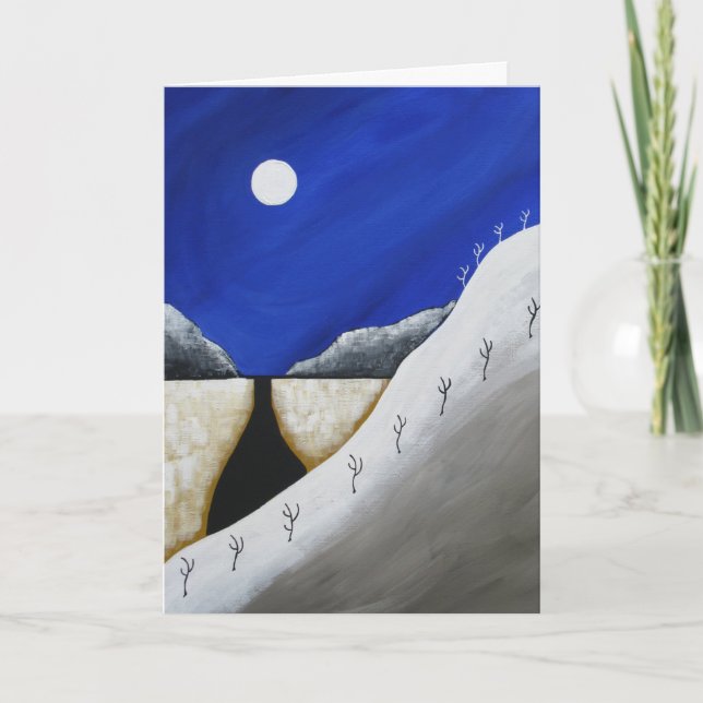 Tarjeta Festiva Navidades del desierto bendicen el arte popular de (Anverso)