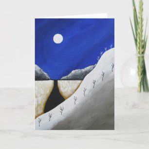 Tarjeta Festiva Navidades del desierto bendicen el arte popular de